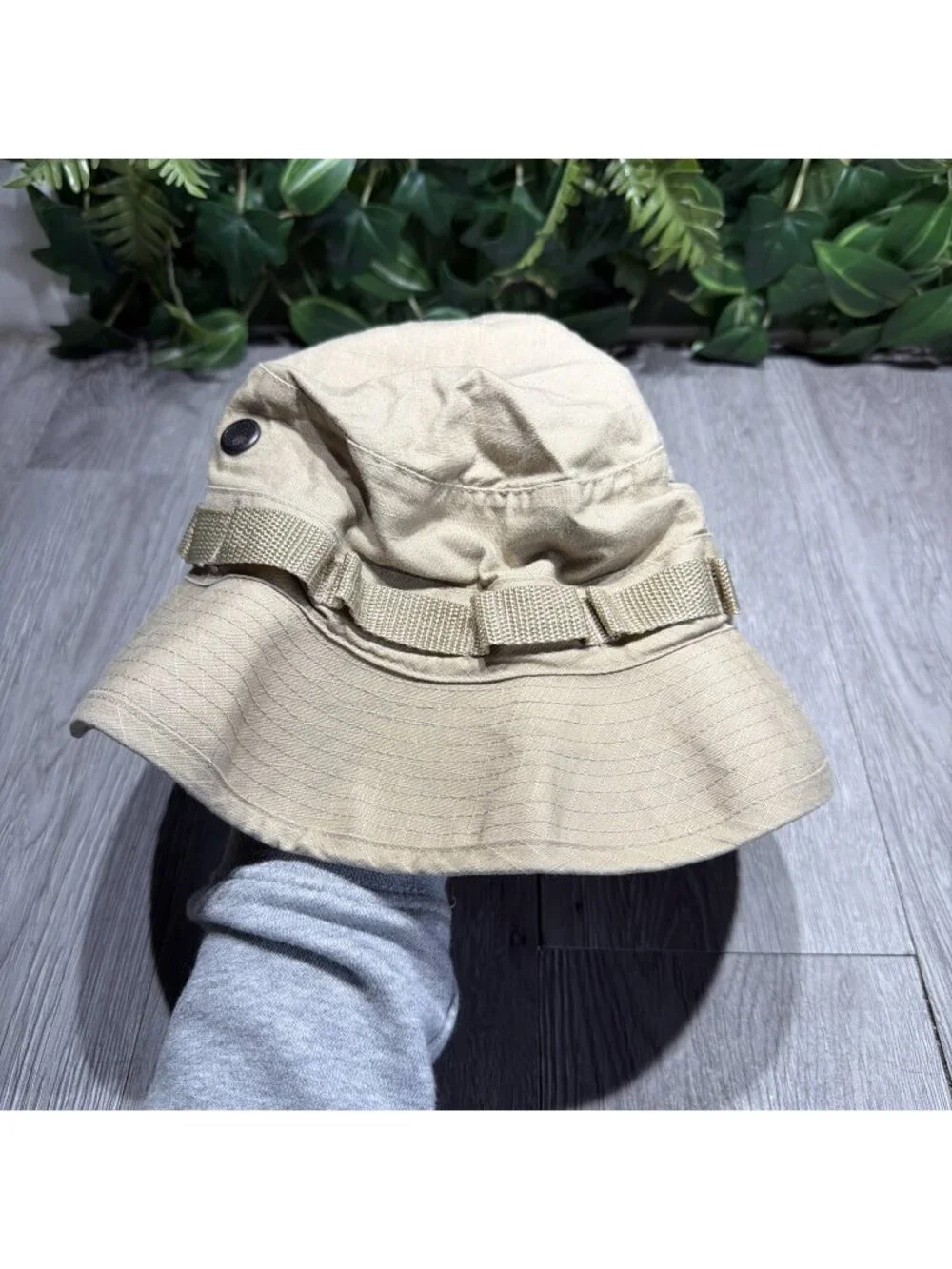 Tru Spec Boonie Hat Sun Hot Weather Type II Fishing Hat Khaki Rip Stop Sz 7 1/2